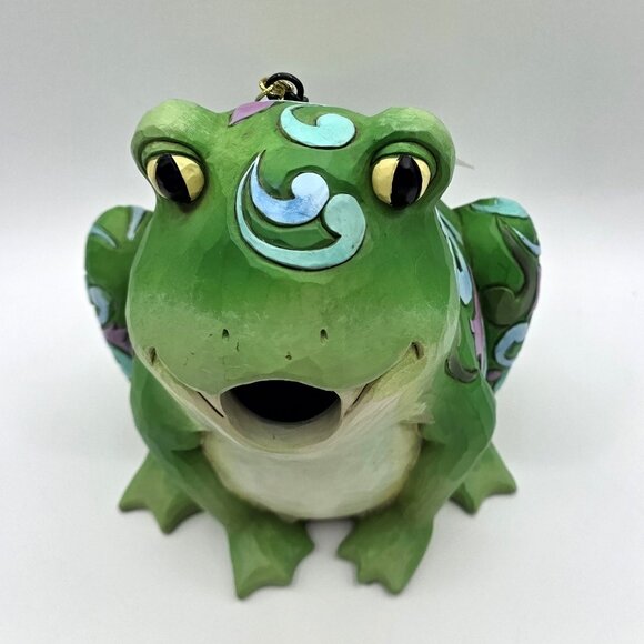 Jim Shore 2015 Outdoor Living Frog Birdhouse Resin w Chain NWT 637243 RETIRED - Picture 2 of 13